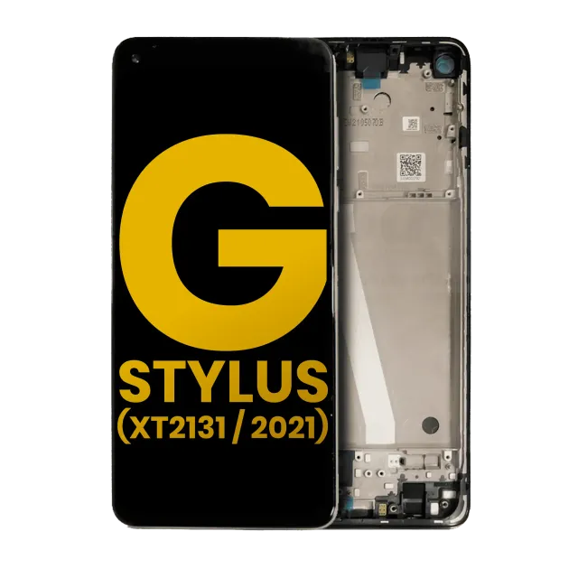 LCD displej s rámečkem pro Motorola Moto G Stylus 5G (XT2131 / 2021) (repasovaný) (Cosmic Emerald)