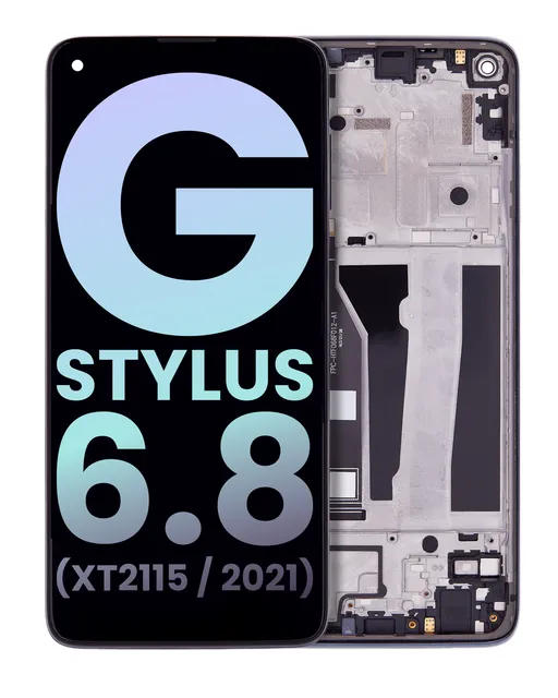 LCD displej s rámečkem pro Motorola Moto G Stylus 6.8" (XT2115 / 2021) (originál OEM) (Aurora Black)