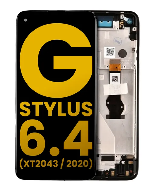 LCD displej s rámečkem pro Motorola Moto G Stylus 6.4" (XT2043 / 2020) (repasovaný) (Mystic Indigo)