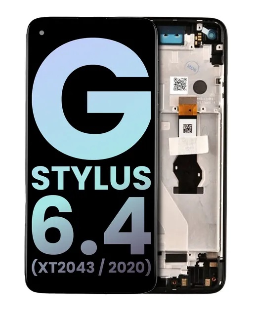 LCD displej s rámečkem pro Motorola Moto G Stylus 6.4" (XT2043 / 2020) (originál OEM) (Mystic Indigo)