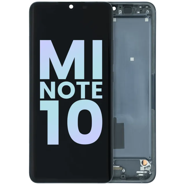 LCD displej s rámečkem pro Xiaomi Mi Note 10 (originál OEM) (Midnight Black)