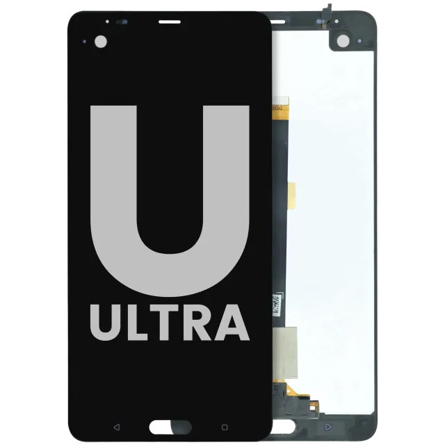 LCD displej bez rámečku pro HTC U Ultra (Used OEM Pull : Grade A) (černá)