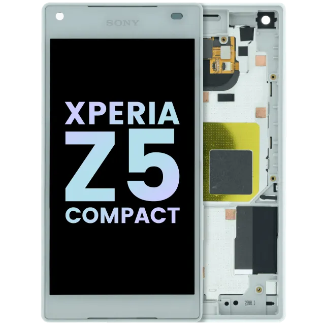 LCD displej s rámečkem pro Sony Xperia Z5 Compact (originál OEM) (bílá)