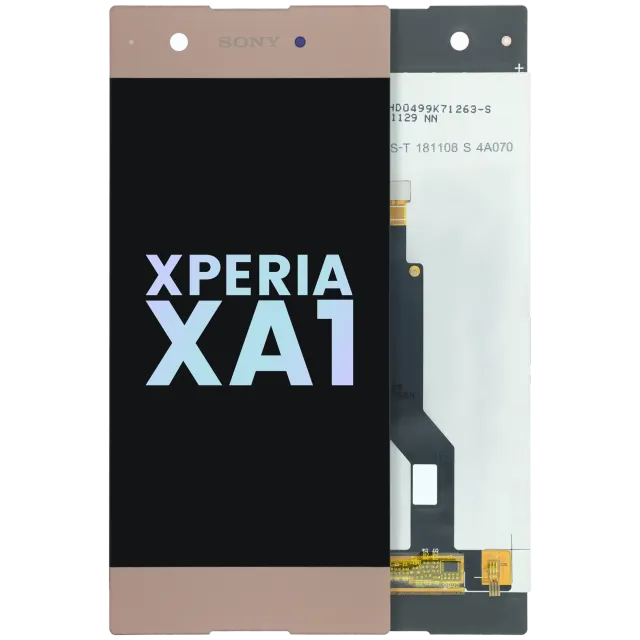 LCD displej bez rámečku pro Sony Xperia XA1 (originál OEM) (růžová)