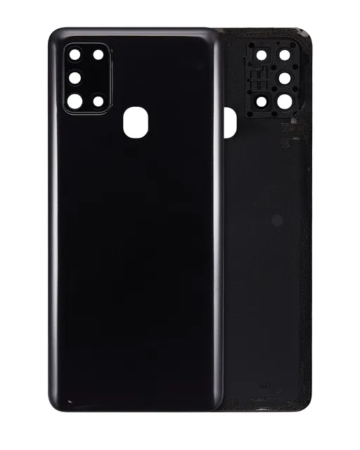 Zadní sklo se sklíčkem kamery pro Samsung Galaxy A21s (A217 / 2020) (Service Pack) (černá)