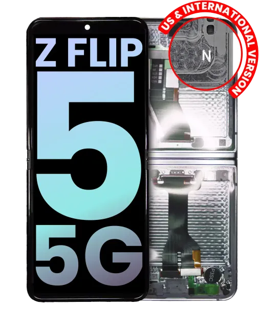 Vnitřní OLED s rámečkem pro Samsung Galaxy Z Flip 5 5G (US & International) (Service Pack) (šedá)