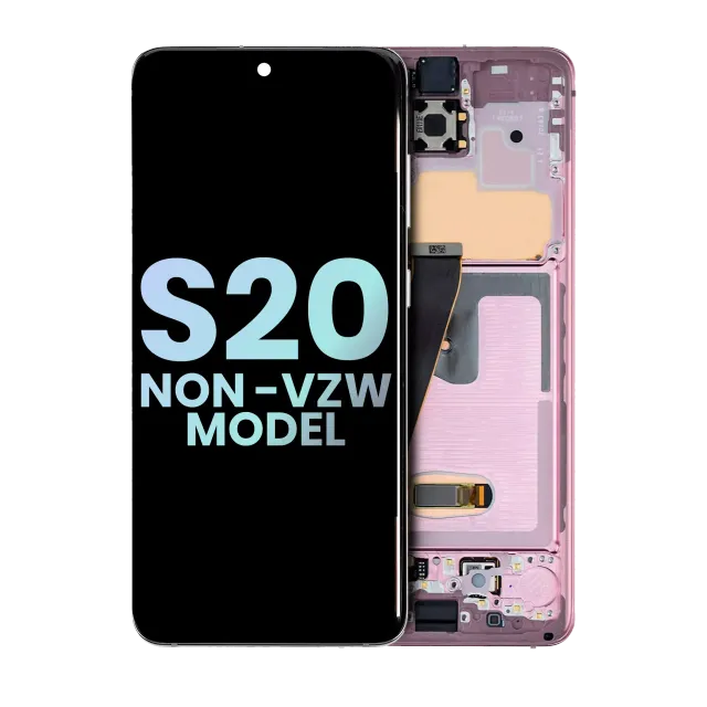 OLED displej s rámečkem pro Samsung Galaxy S20 5G (Non-Verizon 5G UW Frame) (Service Pack) (Cloud Pink)