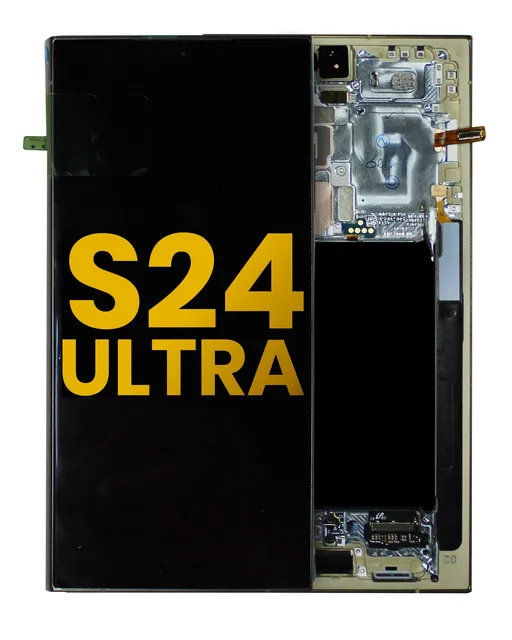 OLED displej s rámečkem pro Samsung Galaxy S24 Ultra (Assembled) (žlutý titan)