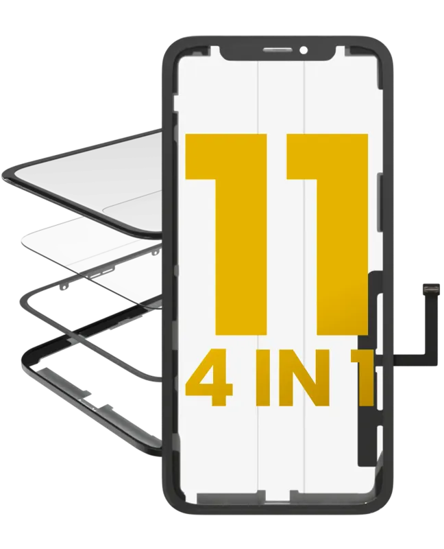 4v1 (Glass With OCA Pre-Installed + Frame + Digitizer) pro iPhone 11 (OCA Master)