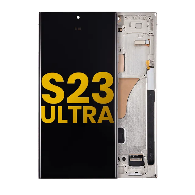 OLED displej s rámečkem pro Samsung Galaxy S23 Ultra 5G (US & International) (Assembled) (Cream)