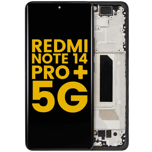 OLED displej s rámečkem pro Xiaomi Redmi Note 14 Pro Plus 5G (repasovaný) (Midnight Black)