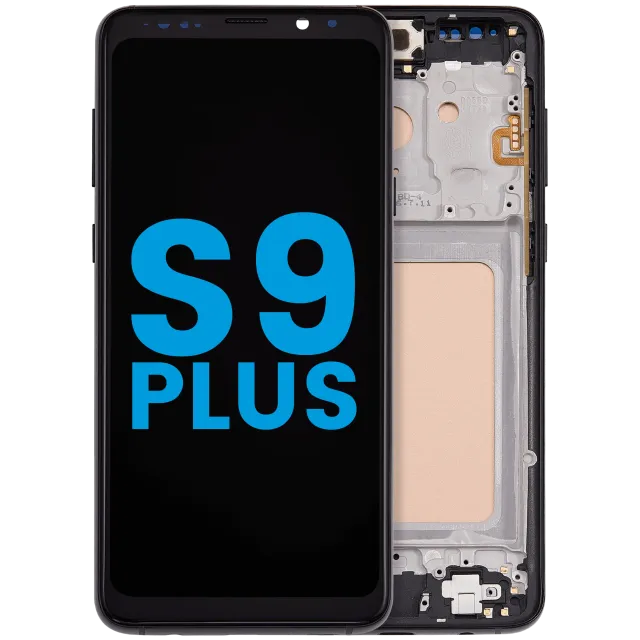 LCD displej s rámečkem (Without FingerPrint Sensor) pro Samsung Galaxy S9 Plus (US & International) (Aftermarket: Incell) (Midnight Black)