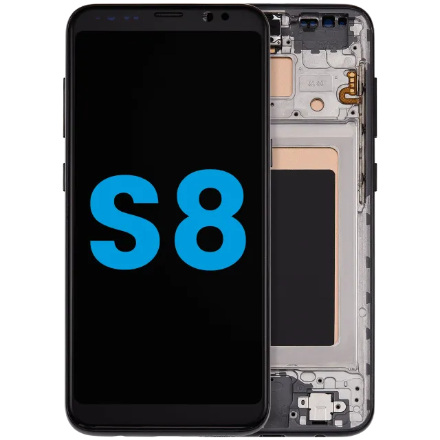 LCD displej s rámečkem (Without FingerPrint Sensor) pro Samsung Galaxy S8 (US & International) (Aftermarket: Incell) (Midnight Black)