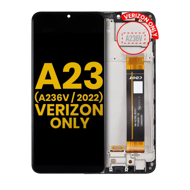 LCD displej s rámečkem pro Samsung Galaxy A23 5G (A236V / 2022) (Verizon V Version) (repasovaný) (všechny barvy)