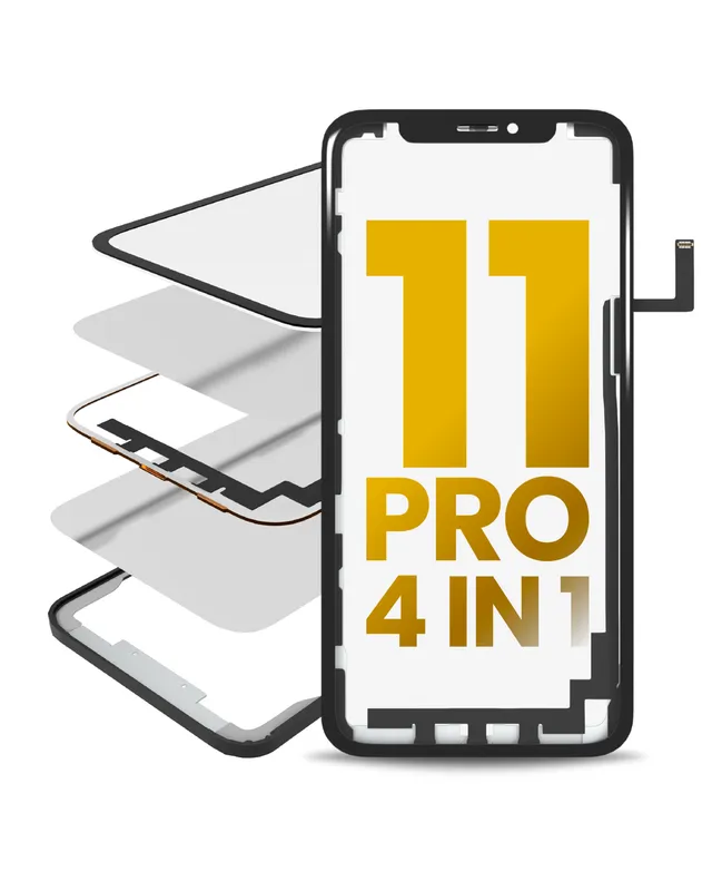 Flex 4v1 dlouhý (dotyk se sklem + OCA + předinstalovaný rámeček) pro iPhone 11 Pro (OCA Master)