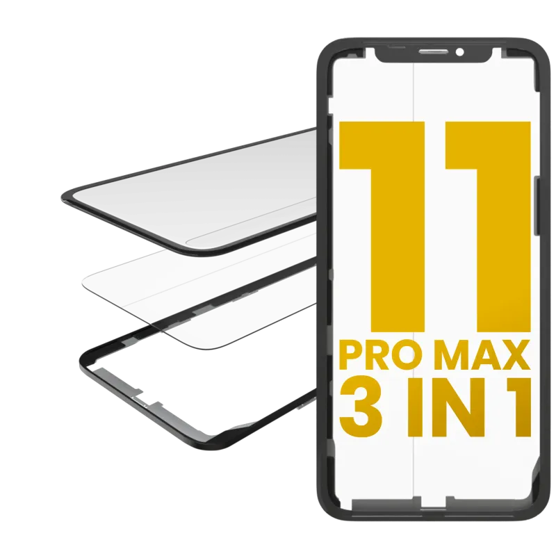 3v1 (sklo s předinstalovanou OCA + rámeček) pro iPhone 11 Pro Max (OCA Master)