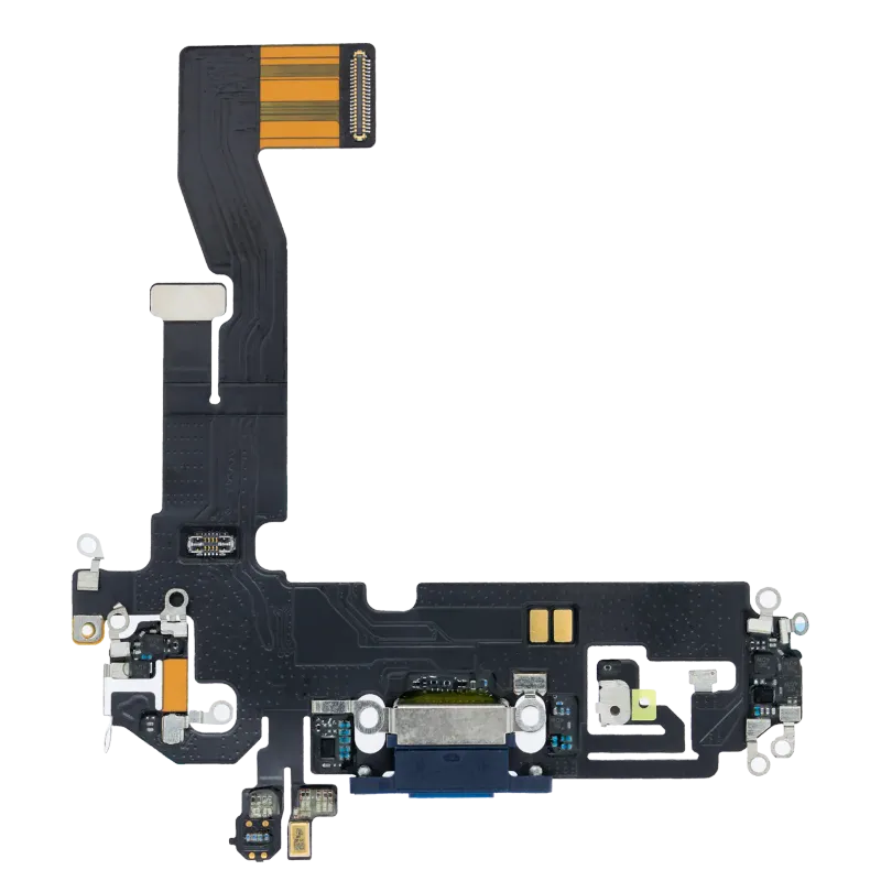 Flex kabel nabíjecího konektoru pro iPhone 12 / 12 Pro (Aftermarket Plus) (tichomořsky modrá)