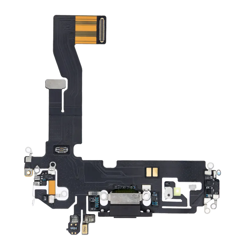 Flex kabel nabíjecího konektoru pro iPhone 12 / 12 Pro (Aftermarket Plus) (grafitová)