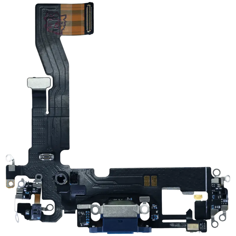 Flex kabel nabíjecího konektoru pro iPhone 12 (originál z vyřazeného zařízení) (modrá)