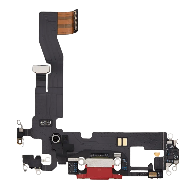 Flex kabel nabíjecího konektoru pro iPhone 12 (originál z vyřazeného zařízení) (červená)