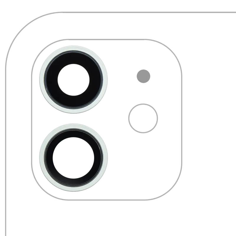 Sklíčko zadní kamery s držákem a rámečkem pro iPhone 12 / 12 mini (Aftermarket Plus) (zelená)