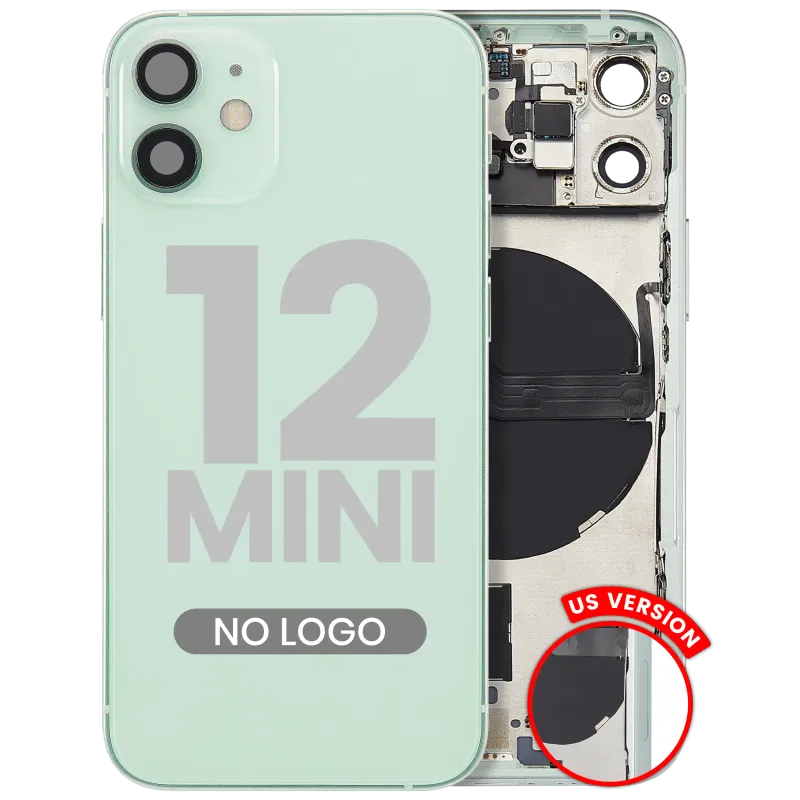 Zadní kryt (housing) s drobnými díly pro iPhone 12 mini (US verze) (Aftermarket Plus) (zelená)