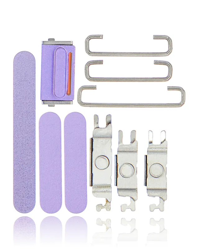Tlačítka (zapínání / hlasitost / přepínač) pro iPhone 12 (fialová)
