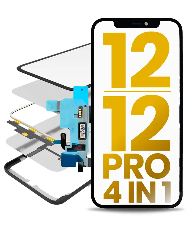 Flex 4v1 krátký (dotyk se sklem + OCA + předinstalovaný rámeček) pro iPhone 12 / 12 Pro (OCA Master)