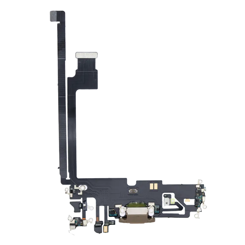 Flex kabel nabíjecího konektoru pro iPhone 12 Pro Max (Aftermarket Plus) (zlatá)