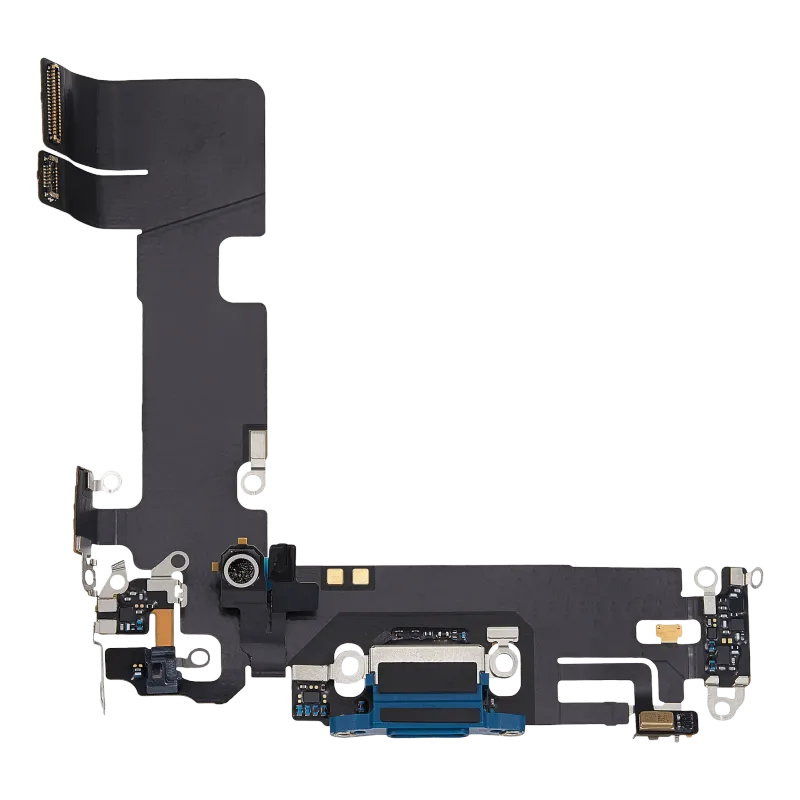 Flex kabel nabíjecího konektoru pro iPhone 13 (originál z vyřazeného zařízení) (modrá)