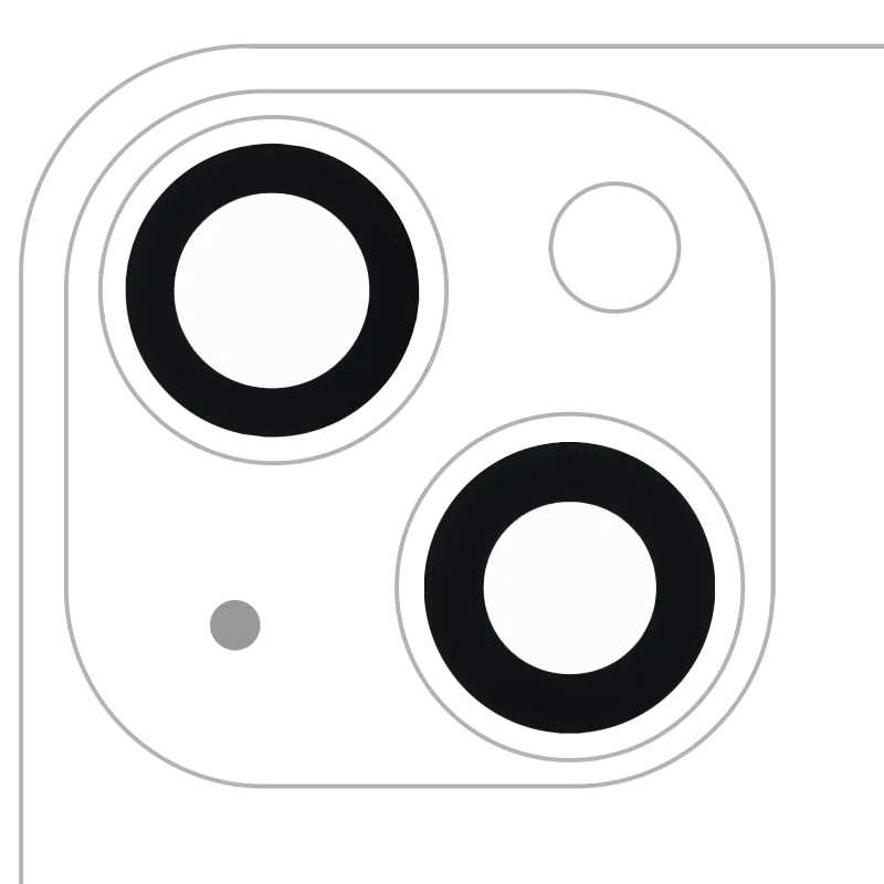 Sklíčko zadní kamery (jen sklo) s lepením pro iPhone 13 / 13 mini (sada 2 ks) (Aftermarket Plus)