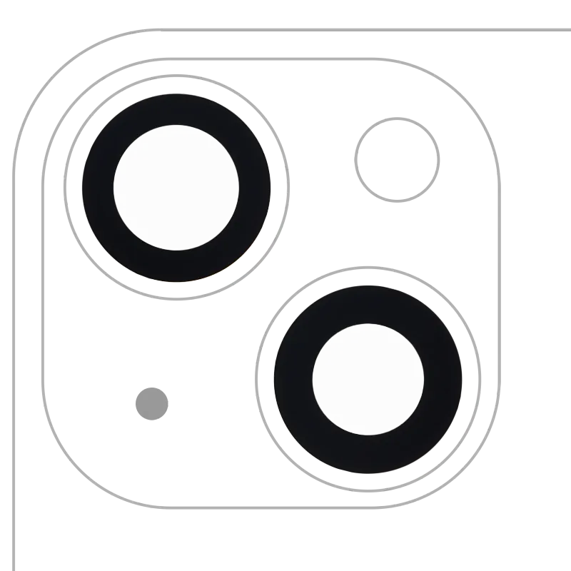 Sklíčko zadní kamery (jen sklo) s lepením pro iPhone 13 / 13 mini (sada 2 ks) (pravý safír) (Premium)