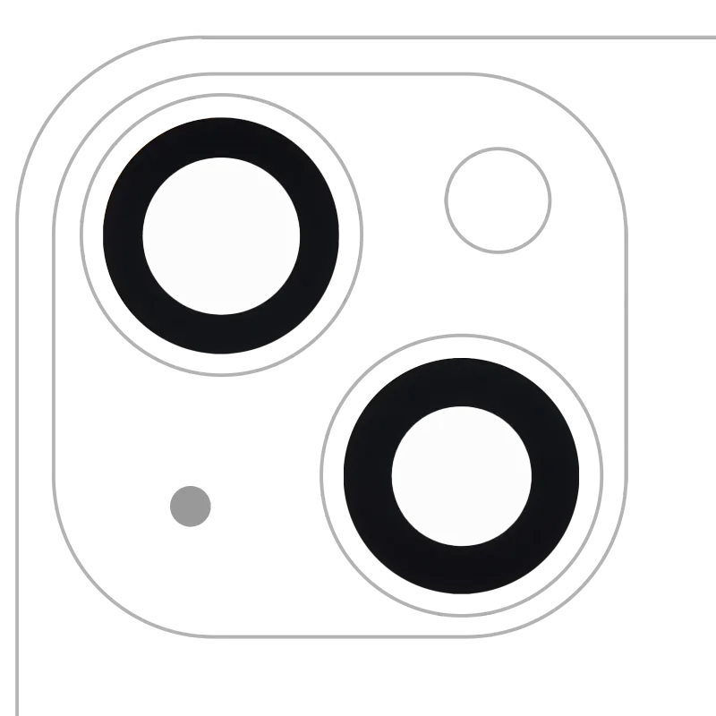 Sklíčko zadní kamery (jen sklo) s lepením pro iPhone 13 / 13 mini (sada 2 ks) (pravý safír) (Premium) (balení 10 ks)