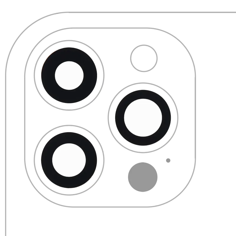 Sklíčko zadní kamery (jen sklo) s lepením pro iPhone 12 Pro Max (sada 3 ks) (pravý safír) (Premium) (balení 10 ks)