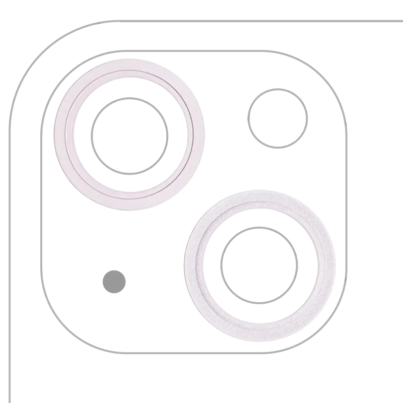 Samotný rámeček sklíčka zadní kamery pro iPhone 13 / 13 mini (růžová) (sada 2 ks)