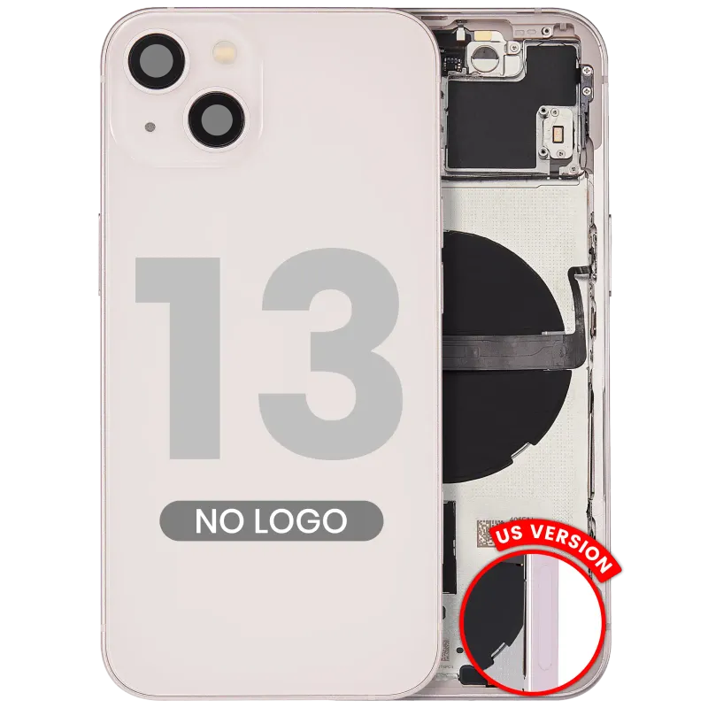 Zadní kryt (housing) s drobnými díly pro iPhone 13 (US verze) (Aftermarket Plus) (růžová)