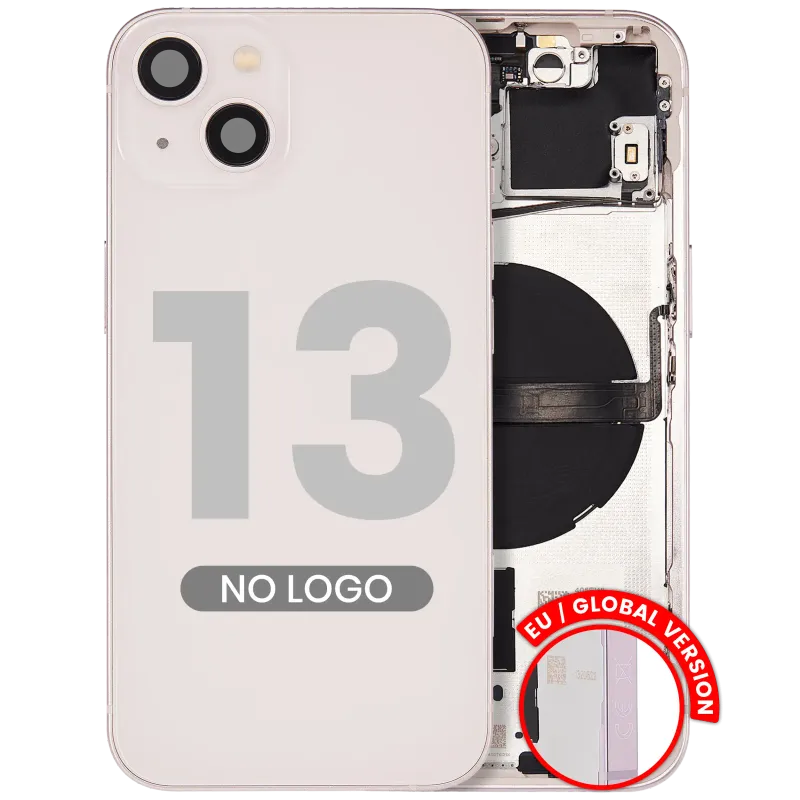 Zadní kryt (housing) s drobnými díly pro iPhone 13 (EU verze) (Aftermarket Plus) (růžová)