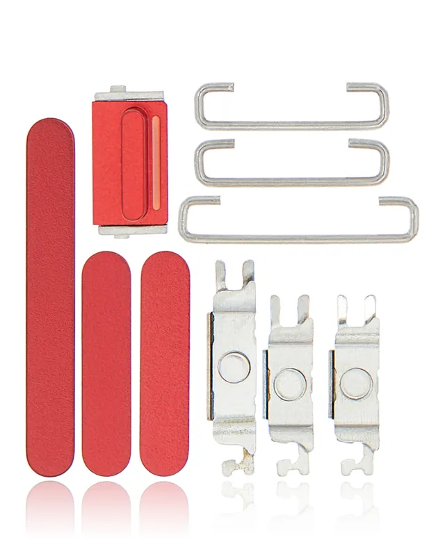 Tlačítka (zapínání / hlasitost / přepínač) pro iPhone 13 / 13 mini (červená)