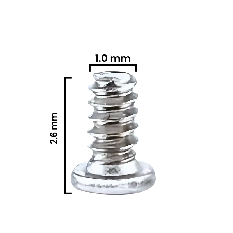 Sada vnitřních šroubků (M1.0×2.6mm) pro iPhone 12 Pro Max (Service Pack) (stříbrná) (balení 30 ks)