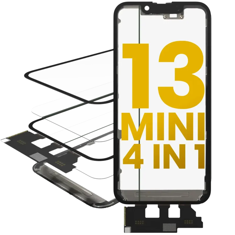 Flex 4v1 krátký (dotyk se sklem + OCA + předinstalovaný rámeček) pro iPhone 13 mini (OCA Master)