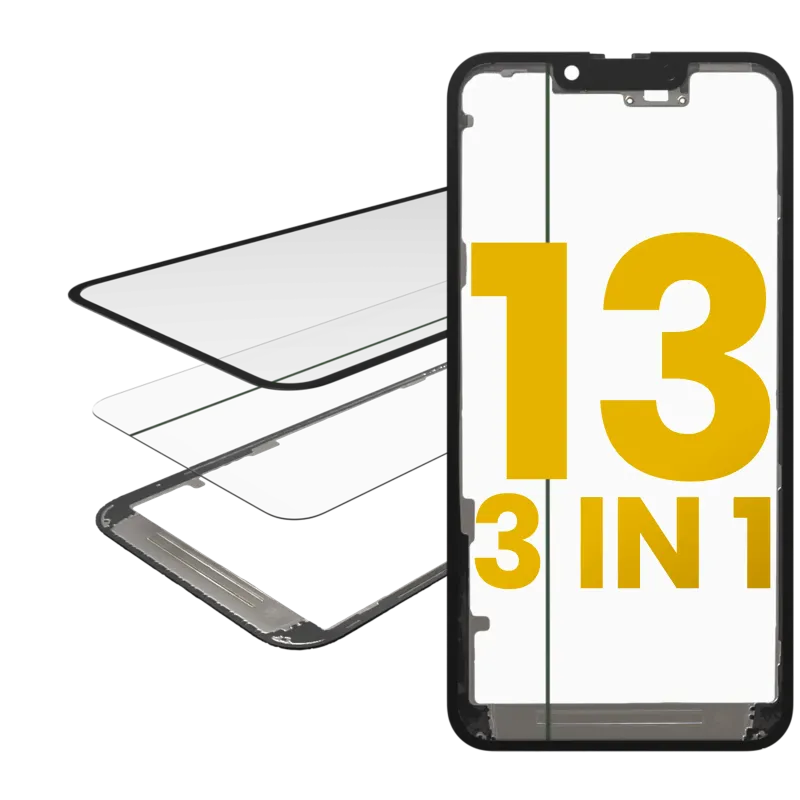 3v1 (sklo s předinstalovanou OCA + rámeček) pro iPhone 13 (OCA Master)