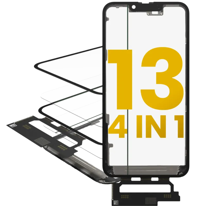 Flex 4v1 krátký (dotyk se sklem + OCA + předinstalovaný rámeček) pro iPhone 13 (OCA Master)