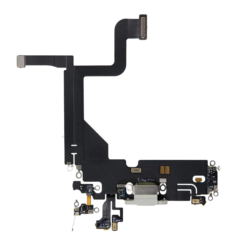 Flex kabel nabíjecího konektoru pro iPhone 13 Pro (originál z vyřazeného zařízení) (stříbrná)
