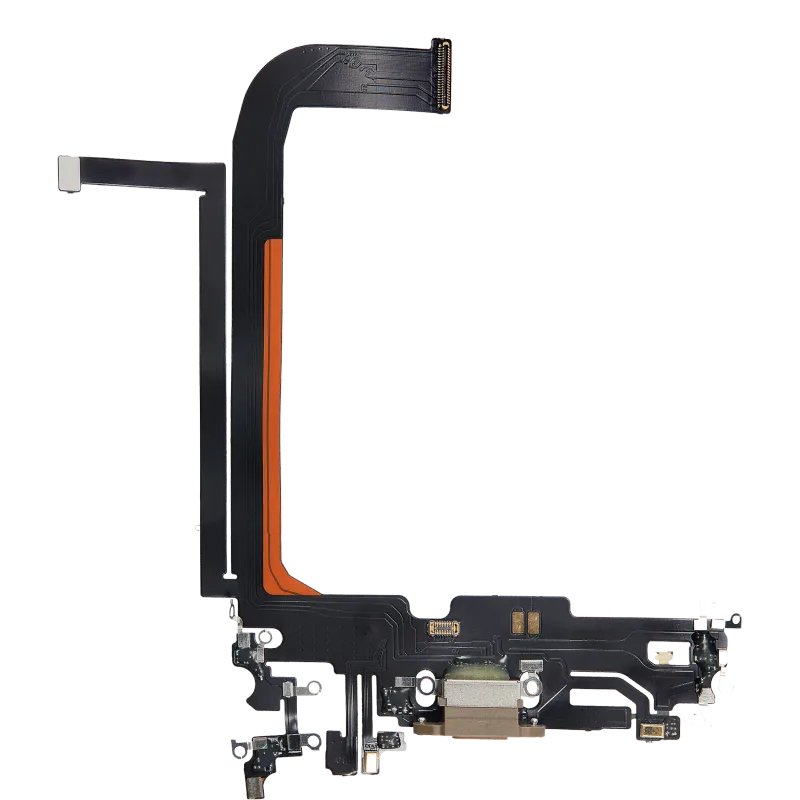 Flex kabel nabíjecího konektoru pro iPhone 13 Pro Max (Aftermarket Plus) (zlatá)