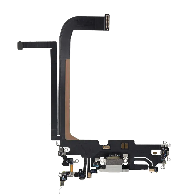 Flex kabel nabíjecího konektoru pro iPhone 13 Pro Max (originál z vyřazeného zařízení) (stříbrná)