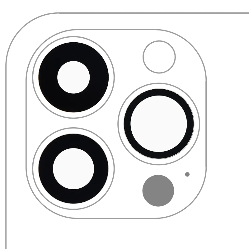 Sklíčko zadní kamery (jen sklo) s lepením pro iPhone 13 Pro / 13 Pro Max (sada 3 ks) (Aftermarket Plus)