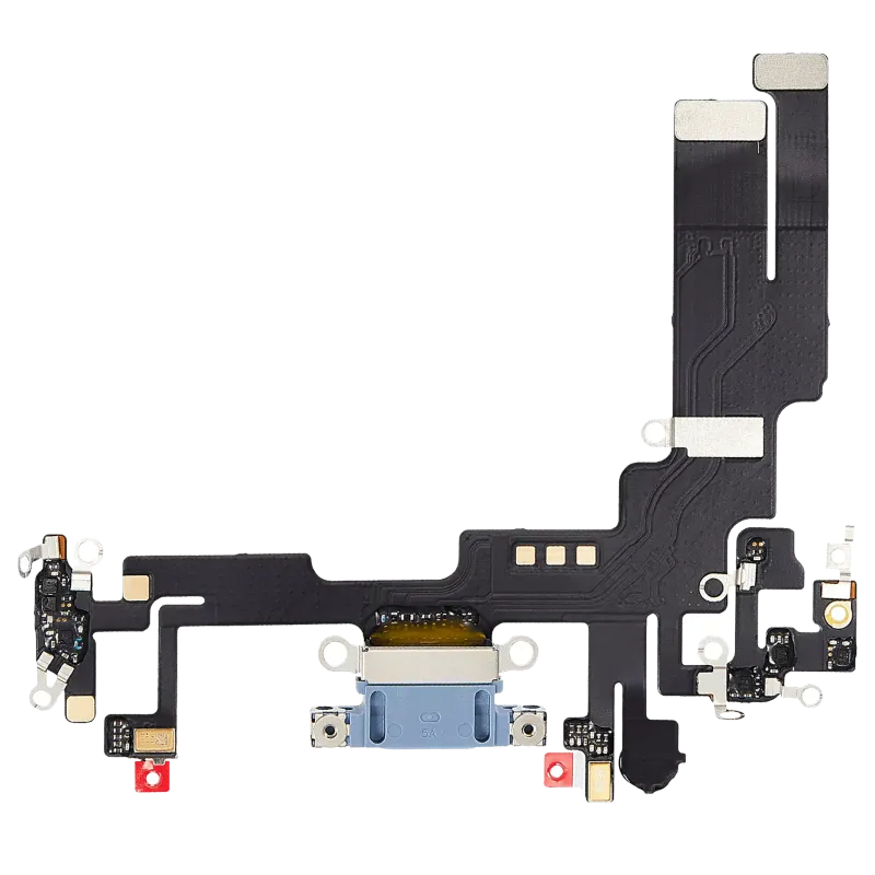 Flex kabel nabíjecího konektoru pro iPhone 14 (Aftermarket Plus) (modrá)