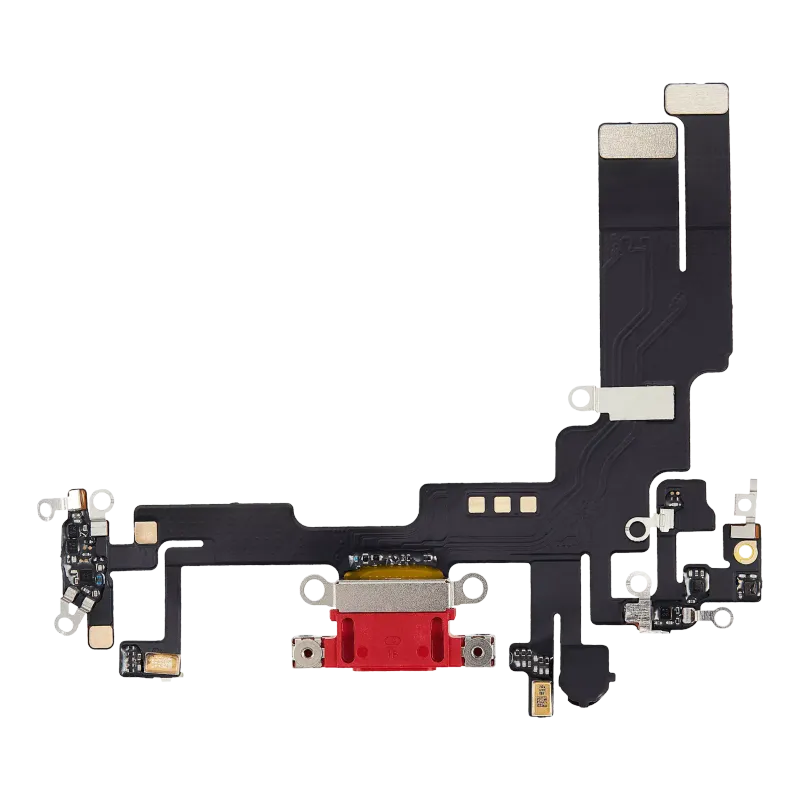 Flex kabel nabíjecího konektoru pro iPhone 14 (Aftermarket Plus) (červená)