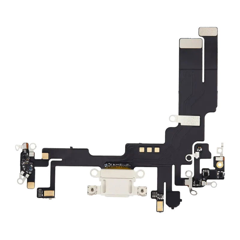 Flex kabel nabíjecího konektoru pro iPhone 14 (Aftermarket Plus) (hvězdně bílá)