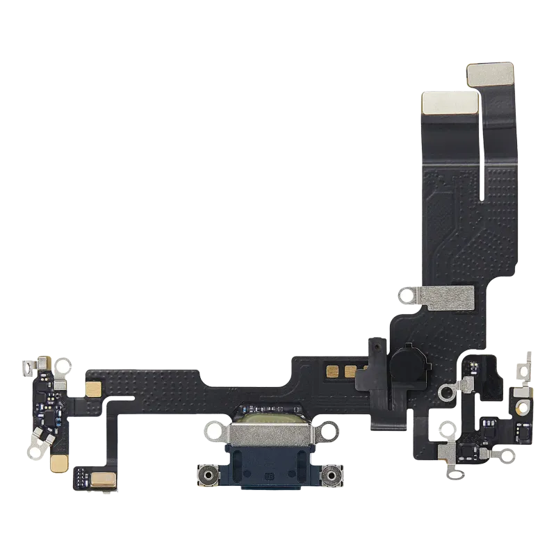 Flex kabel nabíjecího konektoru pro iPhone 14 (originál z vyřazeného zařízení) (temně inkoustová)